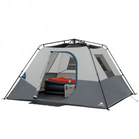Ozark Trail 10' x 9' 6-Person Instant Cabin Tent with LED Light,19.38 lbs