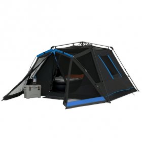 Ozark Trail 10' x 9 6-Person Instant Dark Rest Cabin Tent with LED Lighted Poles,29.76 lbs