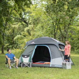 Ozark Trail 10' x 9' 6-Person Dark Rest Cabin Tent w/Skylight Ceiling Panels,15.4 lbs